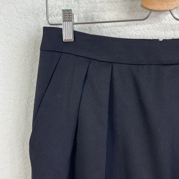 Salvatore Ferragamo Pleated Trouser Side Slit Pocket Pencil Skirt Wool - Picture 2 of 8